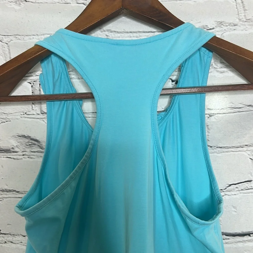 Lilly Pulitzer Sleeveless Blue Green Floral Skirt Dress Size 14